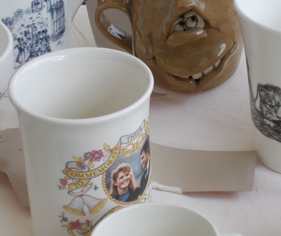 Prince Andrew, Sarah Ferguson, commemorative ware, royal memorabilia, royal mugs, Queen Elizabeth longest reign, jubilee, royal wedding